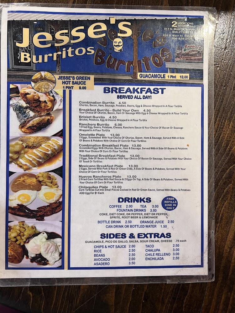 Jesse's Burritos Fajita Plate